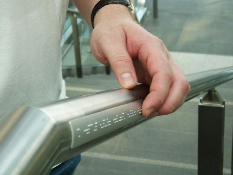 Taktile Handlaufbeschriftung (PW)
