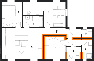 Wohnungsgrundriss mit Oma und Opa Wohnungsgrundriss mit Oma und Opa